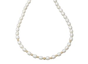 4006046204170 - Collierkettchen VIVANCE 585 Gold Perlen weiß 7-75mm Goldkugeln Halsketten Gr 45cm Gold Länge 45 cm Breite 75 mm gelb (gelb weiß) Damen Colliers 4006046204170 - Collierkettchen VIVANCE 585 Gold Perlen weiß 7-75mm Goldkugeln Halsketten Gr 45cm Gold Länge 45 cm Breite 75 mm gelb (gelb weiß) Damen Colliers