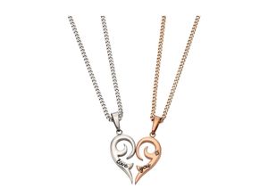 4006046213332 - Schmuckset FIRETTI Multipack Schmuck Geschenk Halsketten LIEBE Schmuck-Sets rosegold (edelstahlfarben roségoldfarben weiß) Brautschmuck mit Zirkonia