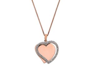 4006046213462 - Kette mit Anhänger FIRETTI Schmuck Geschenk Silber 925 Halskette deinem Namen Halsketten Gr Silber 925 (Sterlingsilber) Länge 46 cm rosegold (roségoldfarben kristallweiß) Damen Ketten mit Anhänger Zirkonia (synth)