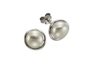 4006046215244 - Zeeme Pearls Ohrstecker 925 - Sterling Silber Süßwasserzuchtperle weiß 105cm Glänzend