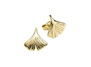 4006046218559 - Paar Ohrstecker VIVANCE 333 - Gelbgold Ginkgo 12x12mm Ohrringe Gr ONE-SIZE Gold gelb Damen Ohrstecker