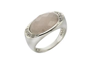 4006046222983 - Zeeme Gemstones Ring 925 - Sterling Silber Rosenquarz rosa Rhodiniert (Größe 056 (178))