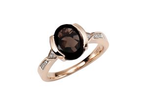 4006046233552 - Ring 375 - Gold Rauchquarz mit Diamant 004ct