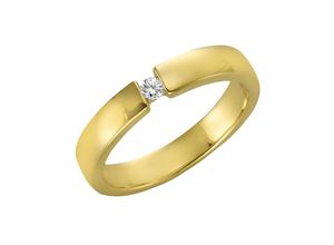 4006046233675 - Fingerring DIAMONDS BY ELLEN K Gold 375 mit 1x Brillant 005ct Fingerringe Gr 016 (505) 005 ct P1 = bei 10-facher Vergrößerung erkennbare Einschlüsse Gold gelb (gelb weiß) Damen Fingerringe