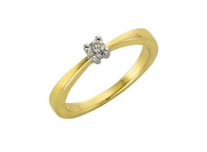 4006046233750 - Fingerring DIAMONDS BY ELLEN K 375 - Gold Brillant 010ct Fingerringe Gr 016 (505) 010 ct P1 = bei 10-facher Vergrößerung erkennbare Einschlüsse Gold gelb (gelb weiß) Damen Fingerringe