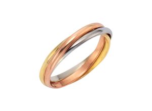 4006046236195 - Fingerring FIRETTI Schmuck Geschenk Gold 333 Damenring Goldring tricolor Fingerringe Gr 16 Gelbgold 333-Rotgold 333-Weißgold 333 4 mm goldfarben (gelbgoldfarben weißgoldfarben rotgoldfarben) Damen Fingerringe