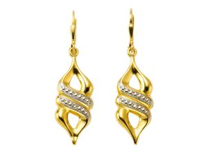 4006046236584 - Paar Ohrhänger FIRETTI Schmuck Geschenk Gold 333 Ohrschmuck Patentbrisur Ohrringe Gr 001 ct P3 = leicht erkennbare Einschlüsse Gelbgold 333-Diamanten goldfarben (gelbgoldfarben weißgoldfarben) Damen mit Diamant