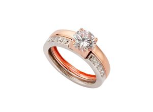 4006046237994 - Fingerring FIRETTI Schmuck Geschenk Silber 925 Silberring in Liebe Fingerringe Gr 17 Silber 925 (Sterlingsilber) 7 mm rosegold (silberfarben roségoldfarben weiß) Damen Fingerringe zu Kleid Shirt Jeans Sneaker Anlass Geburtstag Weihnachten