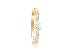 4006046242226 - Solitärring FIRETTI Schmuck Geschenk Gold 333 Damenring Verlobungsring Goldring Solitär Fingerringe Gr 17 025 ct P1 = bei 10-facher Vergrößerung erkennbare Einschlüsse Gelbgold 333-Diamanten goldfarben (gelbgoldfarben weißgoldfarben) Damen Solitär Ringe