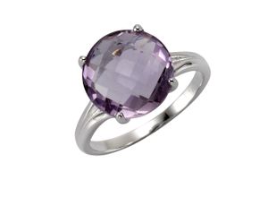 4006046244015 - Fingerring ZEEME 925 - Sterling Silber rhodiniert Amethyst Fingerringe Gr 052 (166) 47 ct Silber 925 (Sterlingsilber) weiß (weiß lila) Damen Fingerringe