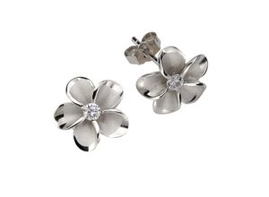 4006046256124 - Paar Ohrstecker FIRETTI Schmuck Geschenk Silber 925 Ohrschmuck Blume Blüte Ohrringe Gr Silber 925 (Sterlingsilber) silberfarben (silberfarben kristallweiß) Damen Ohrstecker mit Zirkonia (synth)