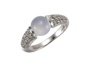 4006046257794 - Fingerring 925 Silber rhod Chalcedon und Weißtopas Fingerringe Gr 052 (166) Silber 925 (Sterlingsilber) weiß (weiß hellblau) Damen Fingerringe