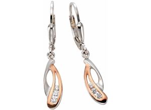 4006046265799 - Paar Ohrhänger FIRETTI Schmuck Geschenk Silber 925 Ohrschmuck Patentbrisur Ohrringe Gr Silber 925 (Sterlingsilber) rosegold (silber 925 silberfarben roségoldfarben kristallweiß) Damen Ohrhänger mit Zirkonia (synth)