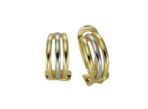 4006046277334 - Paar Ohrhänger VIVANCE 333 Gold zweifarbig Ohrringe Gr ONE-SIZE Gold bunt (mehrfarbig) Damen Ohrclip Ohrclips Ohrschmuck