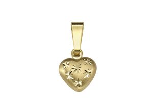 4006046277532 - Ketten-Anhänger VIVANCE 333 Gold Motiv Herz mit Sternen Schmuckanhänger Gr ONE-SIZE Gold 06 g gelb Damen Anhänger