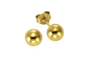 4006046278454 - Paar Ohrstecker VIVANCE 585 Gold Kugel 5mm Ohrringe Gr ONE-SIZE Gold gelb Damen Ohrstecker Ohrschmuck