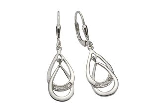 4006046279017 - Paar Ohrhänger VIVANCE 925 Sterling Silber Zirkonia Ohrringe Gr ONE-SIZE Silber 925 (Sterlingsilber) weiß (weiß weiß) Damen Ohrhänger