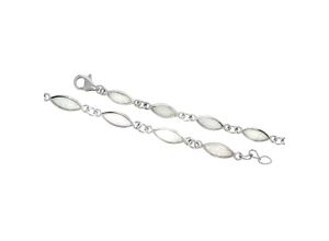 4006046280983 - Armband VIVANCE 925 - Sterling Silber Opal weiß Armbänder Gr 19cm Silber 925 (Sterlingsilber) weiß (weiß weiß) Damen Armbänder Silber