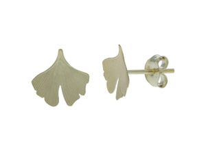 4006046282123 - Paar Ohrstecker VIVANCE 333 - Gelbgold Ginkgo 95x95mm Ohrringe Gr ONE-SIZE Gold gelb Damen Ohrstecker