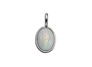 4006046282437 - Ketten-Anhänger VIVANCE 925 - Sterling Silber mit Opal Schmuckanhänger Gr ONE-SIZE Silber 925 (Sterlingsilber) 07 g weiß (weiß weiß) Damen Anhänger