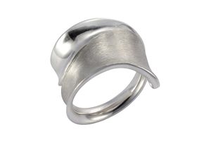 4006046282451 - Fingerring VIVANCE 925 Silber rhodiniert glanz matt Fingerringe Gr 052 (166) Silber 925 (Sterlingsilber) weiß Damen Silberring Fingerringe Handschmuck (Ringe)