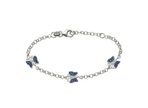 4006046284103 - Armband VIVANCE 925 - Sterling Silber Schmetterling Armbänder Gr 14-16cm Silber 925 (Sterlingsilber) weiß (weiß blau) Vivance