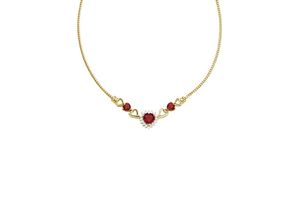 4006046294690 - Collier FIRETTI Schmuck Geschenk Gold 333 Halsschmuck Halskette Goldkette Flachpanzer Halsketten Gr Gelbgold 333 Länge 48 cm goldfarben (gelbgoldfarben rot weiß) Damen Colliers zu Kleid Shirt Jeans Sneaker Anlass Geburtstag Weihnachten