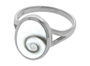 4006046303637 - F Ring 925 - Sterling Silber Muschel weiß Glänzend (Größe 060 (191))