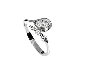 4006046305723 - Zeeme Silber Ring 925 - Sterling Silber Zirkonia weiß Glänzend (Größe 066 (210))
