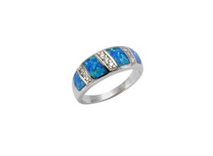 4006046315197 - Fingerring VIVANCE 925 - Sterling Silber synth Opal Zirkonia Fingerringe Gr 052 (166) Silber 925 (Sterlingsilber) weiß (weiß blau) Damen Fingerringe 4006046315197 - Fingerring VIVANCE 925 - Sterling Silber synth Opal Zirkonia Fingerringe Gr 052 (166) Silber 925 (Sterlingsilber) weiß (weiß blau) Damen Fingerringe