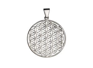 4006046315487 - Ketten-Anhänger VIVANCE 925 Sterling Silber rhodiniert Blume des Lebens Schmuckanhänger Gr ONE-SIZE Silber 925 (Sterlingsilber) 10 g weiß Damen Anhänger