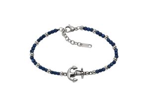 4006046318280 - F Armband Edelstahl Hämatit blau braun 19+35cm Glänzend (Farbe blau)