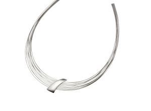 4006046318426 - Collierkettchen VIVANCE 925 - Sterling Silber rhodiniert + Stahl Halsketten Gr 44 + 5cm Silber 925 (Sterlingsilber) Länge 49 cm Breite 110 mm weiß Damen Colliers