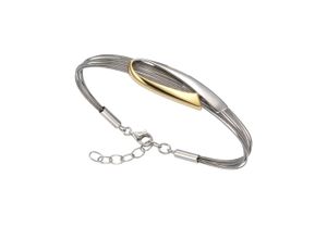 4006046318433 - Armband VIVANCE 925 - Sterling Silber bicolor Armbänder Gr 17 + 3cm Silber 925 (Sterlingsilber) bunt (mehrfarbig) Damen Armbänder Silber