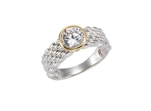 4006046319348 - F Ring 925 - Sterling Silber Zirkonia weiß Glänzend (Größe 060 (191))