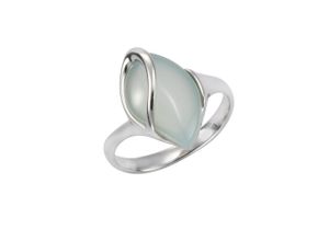 4006046320597 - Fingerring VIVANCE 925 - Sterling Silber Aqua Achat Fingerringe Gr 052 (166) 435 ct Silber 925 (Sterlingsilber) weiß (weiß hellblau) Damen Fingerringe