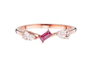 4006046322768 - Fingerring CAÏ 925 Silber rot vergoldet Rhodolith Rosenquarz Fingerringe Gr 050 (159) 0613 ct Silber 925 (Sterlingsilber) rot (rot rosa) Damen Fingerringe