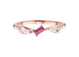 4006046322782 - cai Ring 925 - Sterling Silber Rosenquarz rosa Glänzend 0613ct (Größe 054 (172))