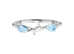 4006046322829 - cai Ring 925 - Sterling Silber Blautopas blau Glänzend 0613ct (Größe 052 (166))