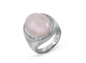 4006046335706 - Zeeme Gemstones Ring 925 - Sterling Silber Rosenquarz rosa Glänzend (Größe 018 (570))