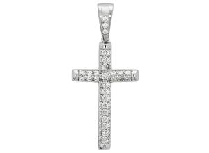 4006046337236 - Ketten-Anhänger FIRETTI Schmuck Geschenk Silber 925 Halsschmuck Anhänger Kreuz Schmuckanhänger Gr Silber 925 (Sterlingsilber) 552 g bunt (silberfarben weiß weiß) Herren Anhänger mit Zirkonia (synth)