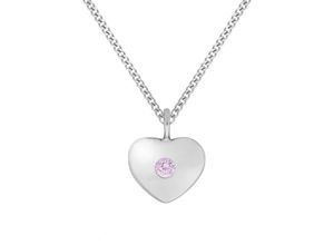 4006046344166 - Zeeme for Kids Anhänger mit Kette 925 - Sterling Silber Zirkonia rosa 36 38cm Glänzend