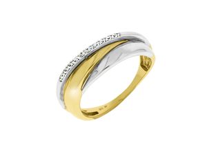 4006046344395 - Gold Ring 375 - Gelbgold Weißgold Zirkonia