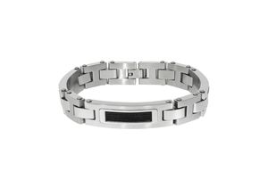 4006046344586 - Zeeme Stainless Steel Armband Edelstahl poliert matt zweifarbig Stahlseil Edelstahl 22cm Glänzend