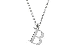 4006046346047 - Kette mit Anhänger DIAMONDS BY ELLEN K 925 - Sterling Silber Diamant 0008ct Buchstabe B Halsketten Gr 45 + 3cm 0008 ct Silber 925 (Sterlingsilber) Länge 48 cm Breite 120 mm weiß Damen Ketten mit Anhänger