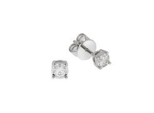 4006046346320 - Paar Ohrstecker DIAMONDS BY ELLEN K 585 - Weißgold Brillant 020ct Ohrringe Gr ONE-SIZE 020 ct P1 = bei 10-facher Vergrößerung erkennbare Einschlüsse Gold weiß (weiß weiß) Damen Ohrstecker