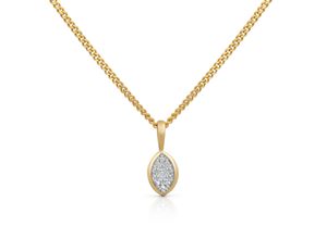 4006046347983 - Kette mit Anhänger 585 Gold Brillant 0030ct Halsketten Gr 42 45cm 003 ct Gold Länge 45 cm Breite 60 mm gelb (gelb weiß) Damen Ketten mit Anhänger