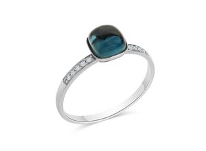 4006046348683 - Ring 585 Gold Blautopas Diamant 0054ct