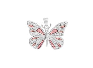 4006046354950 - Ketten-Anhänger VIVANCE 925 - Sterling Silber rhodiniert Schmetterling Schmuckanhänger Gr ONE-SIZE Silber 925 (Sterlingsilber) 25 g weiß Damen Anhänger