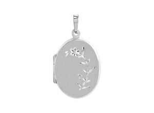 4006046355568 - Ketten-Anhänger VIVANCE 925 - Sterling Silber rhodiniert oval Schmuckanhänger Gr ONE-SIZE Silber 925 (Sterlingsilber) 36 g weiß Damen Anhänger